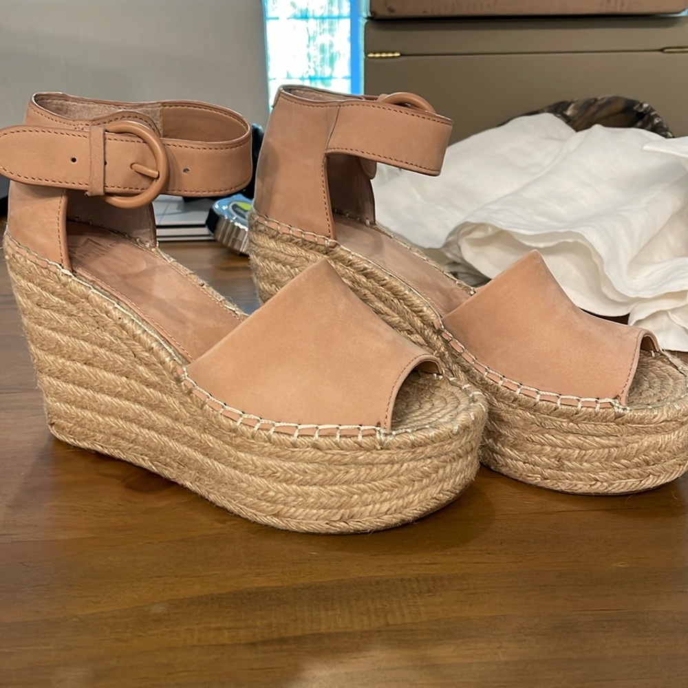 Marc Fisher LTD Alida Wedge Sandals Size 6.5